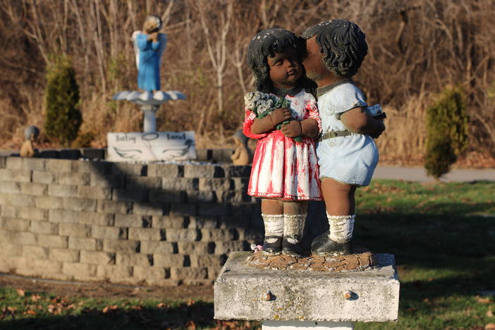 More than 30 years ago, Johnnie Haire, grounds supervisor at Sunset Gardens of Memory cemetery in Millstadt, Illinois, set up a birdbath and purchased angel figurines for a special garden for deceased children called "Baby Land." He carefully painted each angel a hue of brown. He says he wanted the angels to be Black, like many of the children laid to rest here.