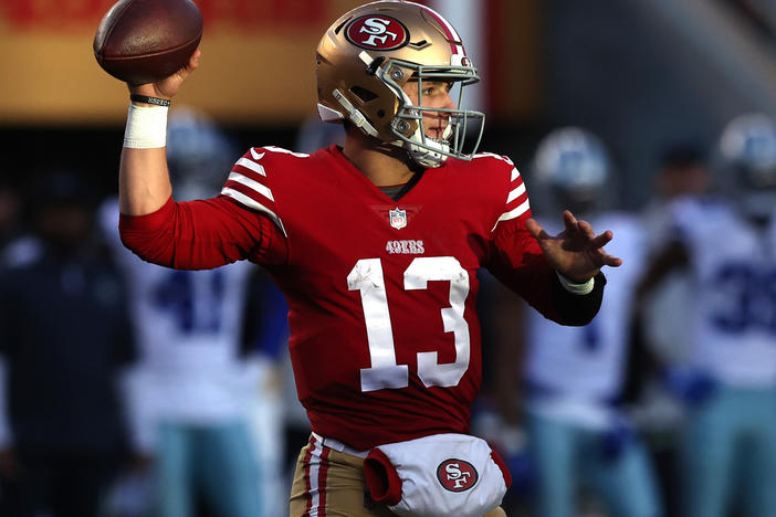 Brock Purdy, the San Francisco 49ers' rookie quarterback, led his team to a win over the Dallas Cowboys last weekend in the NFL playoffs.