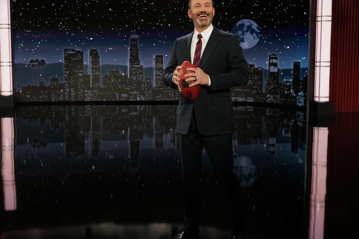 Jimmy Kimmel during a recent taping of Jimmy Kimmel Live!