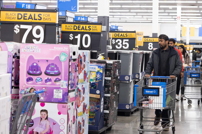 People shop at Walmart on Black Friday 2022 in Dunwoody,  Ga.