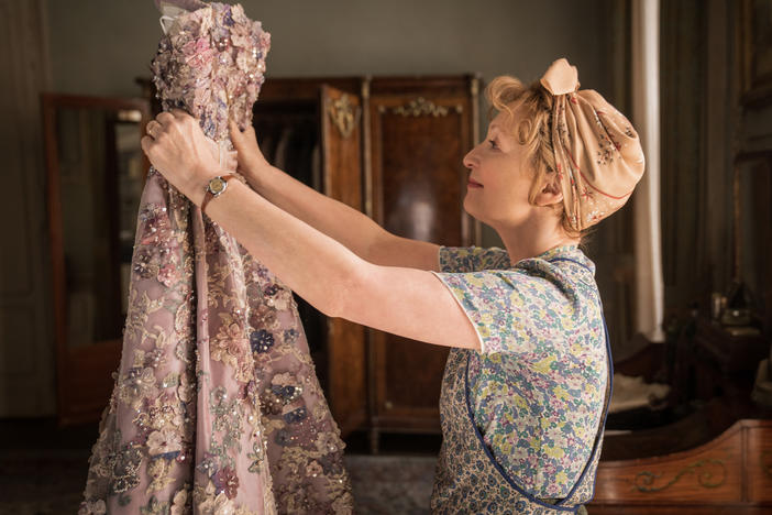 Lesley Manville stars in<em> Mrs. Harris Goes to Paris.</em>