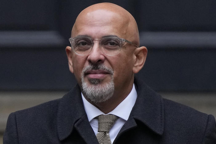 FILE - Conservative Party chairman Nadhim Zahawi leaves the Conservative Party head office in Westminster, central London, Tuesday, Jan. 24, 2023.