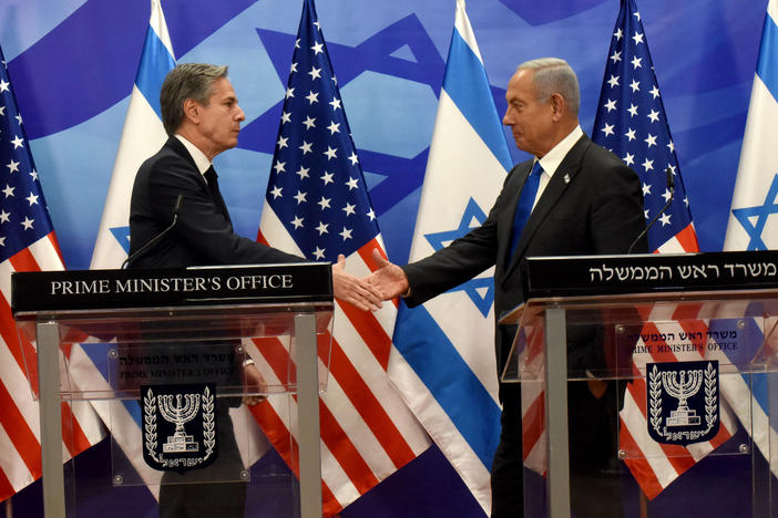Antony Blinken met with Israel's Prime Minister Benjamin Netanyahu on Monday.