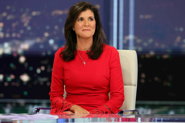 Nikki Haley is seen during an appearance on <em>Hannity</em> at Fox News Channel Studios on Jan. 20 in New York City.