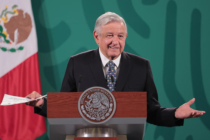 President Andrés Manuel López Obrador is still immensely popular in Mexico. Across the country you'll find graffiti and placards that say "Que siga el presidente" (Let the president continue.)