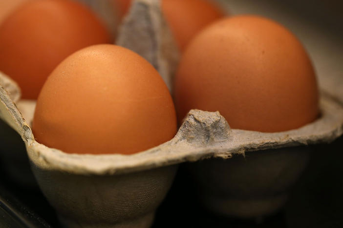 Eye-popping egg prices have finally started to fall. Wholesale eggs in the Midwest market dropped by 58 cents to $3.29 a dozen at the end of January, according to USDA data.