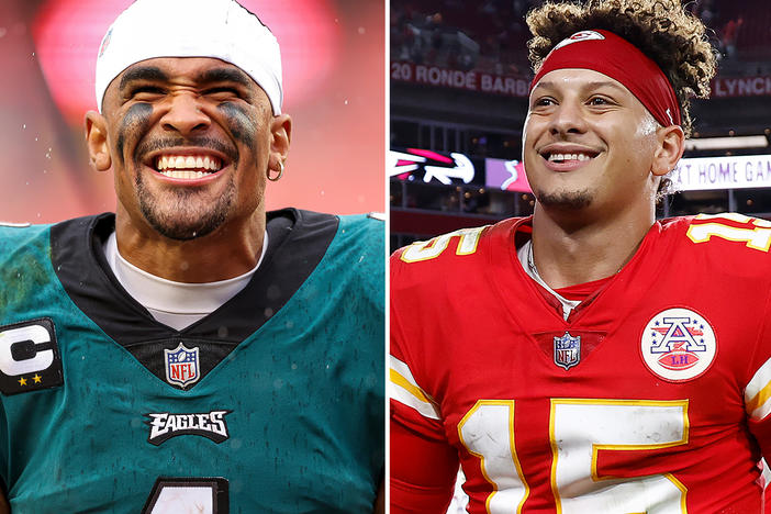 Jalen Hurts of the Philadelphia Eagles and Patrick Mahomes of the Kansas City Chiefs will play in the first Super Bowl with both teams starting a Black quarterback.