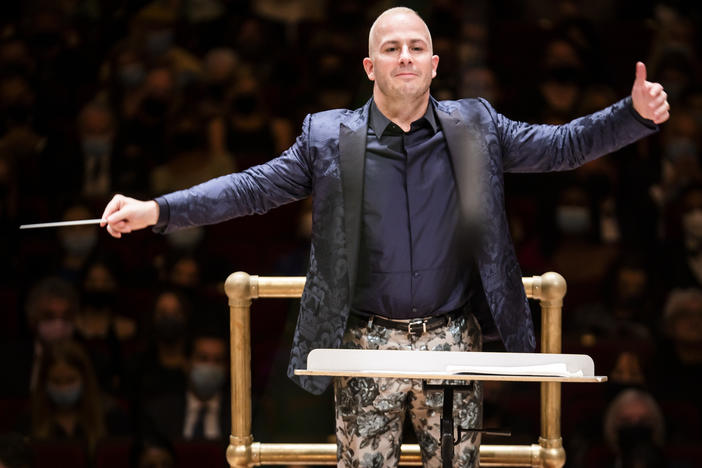Yannick Nézet-Séguin leads the Philadelphia Orchestra at Carnegie Hall on Oct. 6, 2021. Last week, the mayor of Philadelphia declared it "Philly Loves Yannick Week," in celebration of him extending his contract with the Philadelphia Orchestra for four more years.