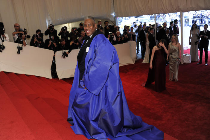 André Leon Talley arrives at the 2011 Met Gala. Hundreds of items of clothing, artwork, accessories, furniture belonging to the late fashion journalist fetched more than $3.5 million at auction this week.