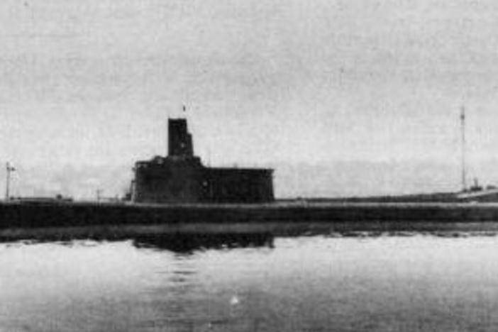 The USS Albacore is pictured in Groton, Conn., on May 9, 1942.