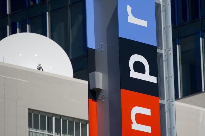 NPR will cut 10% of its workforce, CEO John Lansing said Wednesday. Lansing blamed a slowdown in advertising dollars.