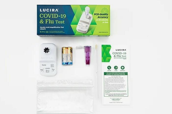 Lucira Health, which developed the dual-purposed diagnostic test, said it can provide a positive result as fast as 11 minutes and a negative result in about 30 minutes.