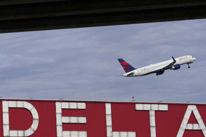 A Delta Air Lines plane takes off from Hartsfield-Jackson Atlanta International Airport in Atlanta, Nov. 22, 2022. Pilots at Delta Air Lines have a new contract with hefty pay increases. The Air Line Pilots Association said Wednesday, March 1, 2023 that 78% of Delta pilots who voted supported the contract.