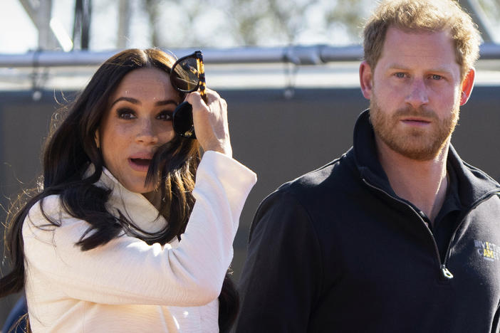 Prince Harry and Meghan Markle, Duke and Duchess of Sussex pictured on April 17, 2022.