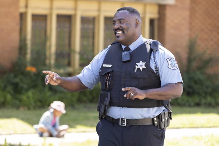 Bashir Salahuddin as Officer Goodnight<em> </em>in <em>South Side</em> Season 3