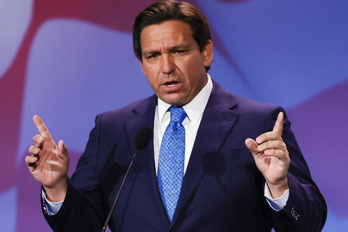 Florida Gov. Ron DeSantis, a Republican, is expected by many to announce his candidacy for president in the coming weeks or months. Speaking here at the Republican Jewish Coalition Annual Leadership Meeting in Las Vegas on Nov. 19, 2022.