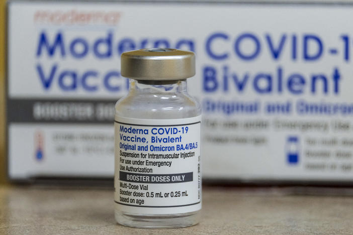 A vial of the Moderna's COVID-19 vaccine, Bivalent. Though the shots are free to pretty much anyone who wants one in the U.S. as long as federal stockpiles hold out, the next update of the vaccine might be costly for some people who lack health insurance.