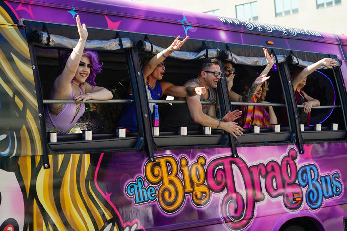 Participants attend the Nashville Pride parade in June last year, but new legislation has put a question mark over future events.