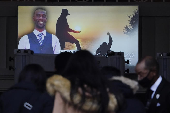 Mourners arrive to the funeral service for Tyre Nichols, at Mississippi Boulevard Christian Church on Wednesday, Feb. 1, 2023, in Memphis, Tenn. The City of Memphis announced the investigation into Nichols' death has been concluded, announcing an additional 20 hours of video footage will be released Wednesday.