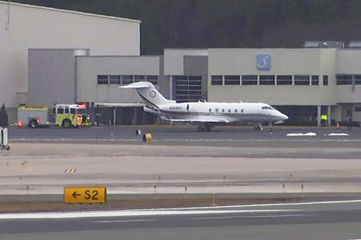 A Bombardier Challenger 300 diverted March 3 to Bradley International Airport in Windsor Locks, Conn., after experiencing turbulence in flight.