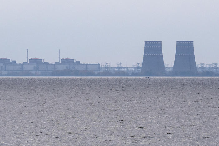 Ukraine's Zaporizhzhia Nuclear Power Plant, pictured here in October, has operated with emergency power sources six times since Russia's offensive started.