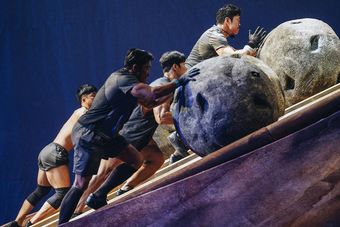 Some of the challenges in Netflix's <em>Physical: 100</em> are literally Sisyphean.