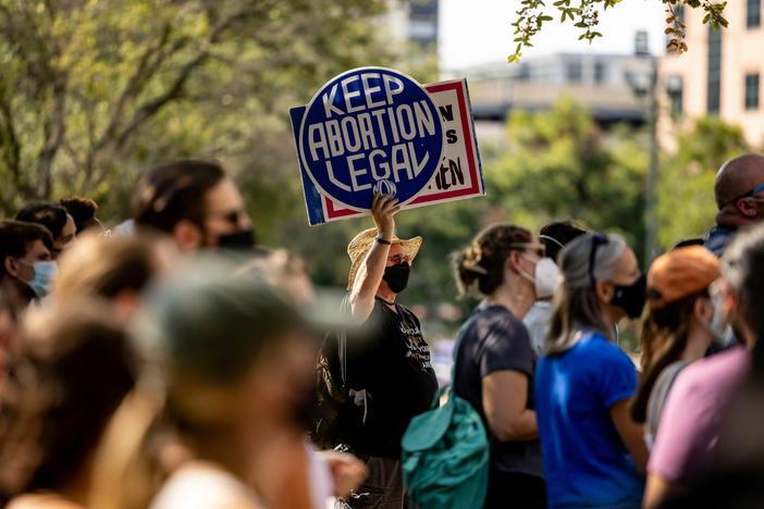Abortion-rights supporters rally at the Texas State Capitol on Sept. 11, 2021 in Austin, Texas.