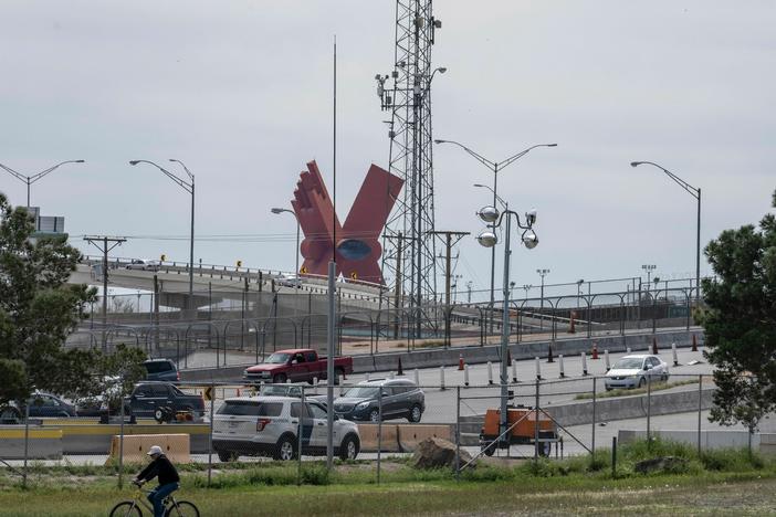 A small line of cars waits to cross the Cordova Bridge of the Americas at the United States-Mexico border in 2020. On March 10, Texan officials advised against spring break travel to Mexico, citing the dangers of violent crime.