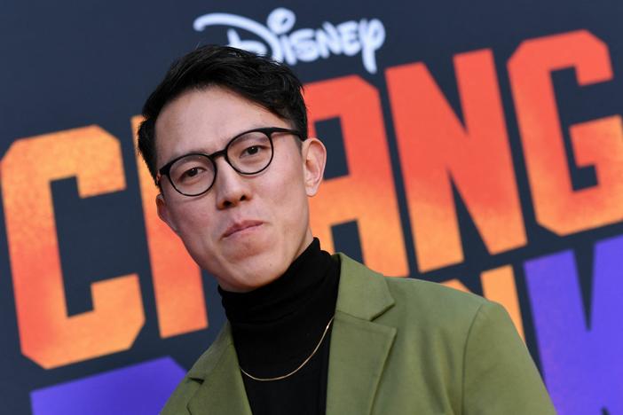 Director Jingyi Shao arrives for the launch event of Disney's <em>Chang Can Dunk</em>.