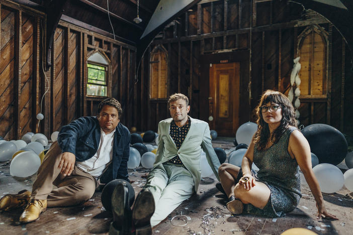 Sean Watkins, Chris Thile and Sara Watkins sequenced Nickel Creek's <em>Celebrants</em> as a way to write the album. "We wanted the songs to relate to each other," says Sara Watkins.