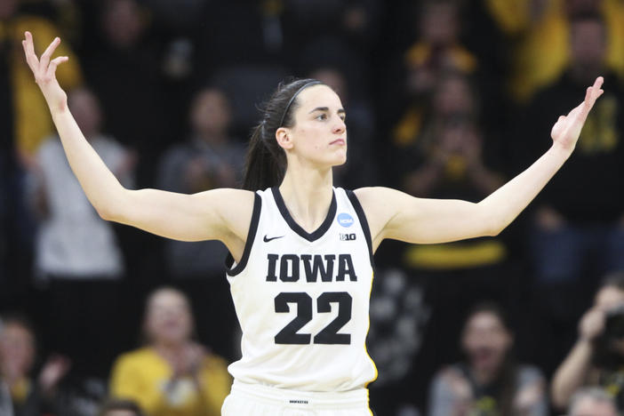 Guard Caitlin Clark is leading No. 2 seed Iowa Hawkeyes into the Sweet 16, where they'll face sixth-seeded Colorado at 7:30 p.m. Friday.