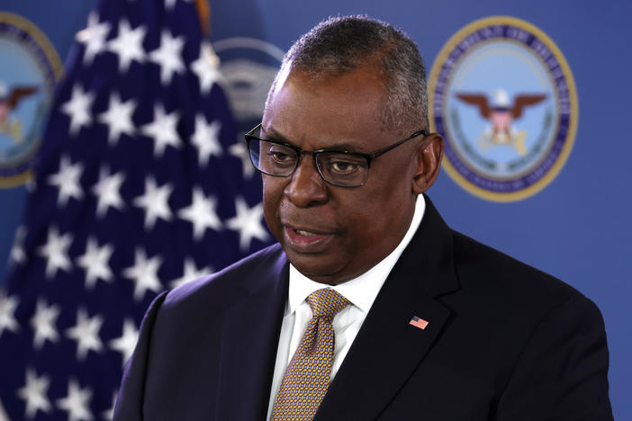 U.S. Secretary of Defense Lloyd Austin speaks during a press conference at the Pentagon last week.