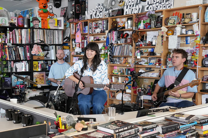 The Beths perform a Tiny Desk concert Wednesday, March 1, 2023, at NPR's headquarters in Washington, D.C.