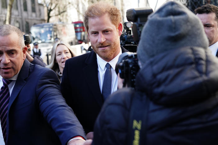 The Duke of Sussex arrives at the Royal Courts Of Justice, central London, ahead of a hearing on Monday.