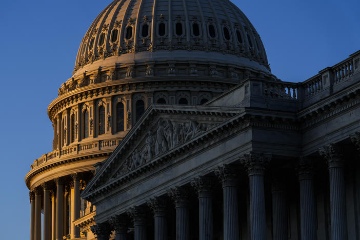 Sunrise at the U.S. Capitol on Dec. 19, 2022.