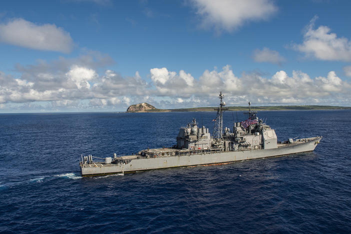 The USS Chancellorsville has been renamed the USS Robert Smalls, to honor the enslaved man who stole a Confederate battleship in the Civil War and delivered to the Union forces, loaded with weapons. The USS Robert Smalls is shown here off the Japanese island of Iwo To, on its way to honor the fallen service members of the World War II battle of Iwo Jima.