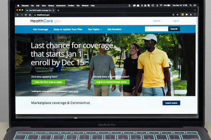 The healthcare.gov website is seen in 2021. A federal judge in Texas who previously ruled to dismantle the Affordable Care Act struck down a narrower but key part of the nation's health law Thursday.