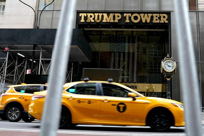 Barriers stand near Trump Tower in New York City on Friday.