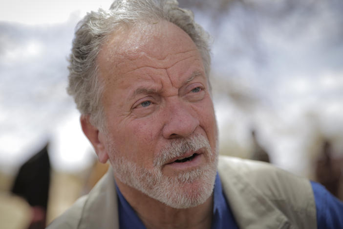 World Food Program chief David Beasley speaks to The Associated Press in the village of Wagalla in northern Kenya Aug. 19, 2022.