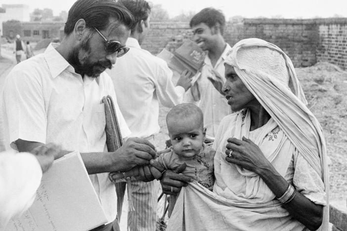 The World Health Organization led this measles vaccination campaign in India in 1974 — reflecting its mission "to promote and protect the health of all peoples."