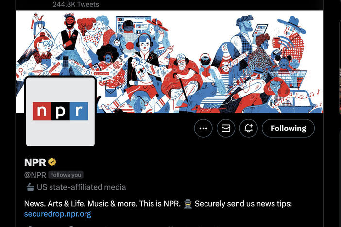 Twitter CEO Elon Musk acknowledged a change in NPR's status on the social media platform he owns that now designates the news outlet as "state-affiliated media."