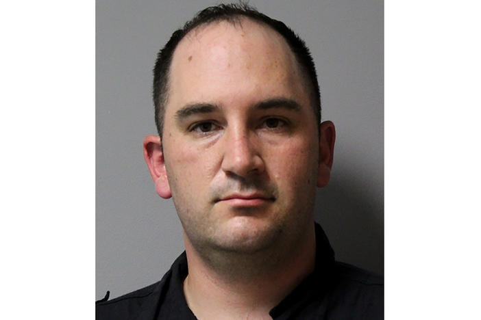 This booking photo provided by the Austin, Texas, Police Department shows U.S. Army Sgt. Daniel Perry. Perry was convicted of murder for fatally shooting an armed protester in 2020, a Texas jury ruled Friday.