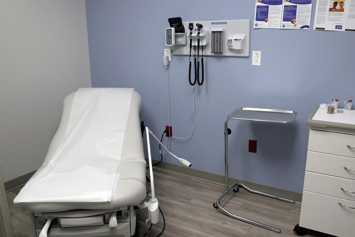 An exam room is seen inside Planned Parenthood Friday, March 10, 2023, in Fairview Heights, Ill.
