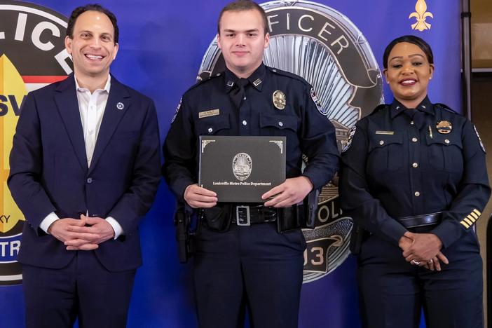 Nickolas Wilt was sworn in as a Louisville Police Officer less than two weeks before he sustained critical injuries in running towards a mass shooter.