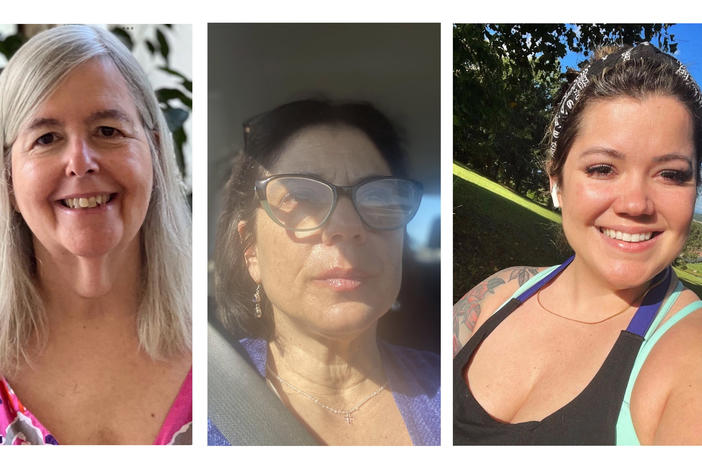 From left to right: Long COVID patients Linda Rosenthal, Julia Landis and Shelby Hedgecock continue to suffer from severe symptoms.