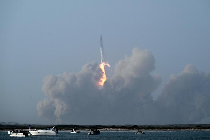 SpaceX's massive rocket, Starship, exploded in the air four minutes after launching in Boca Chica, Texas on Thursday.