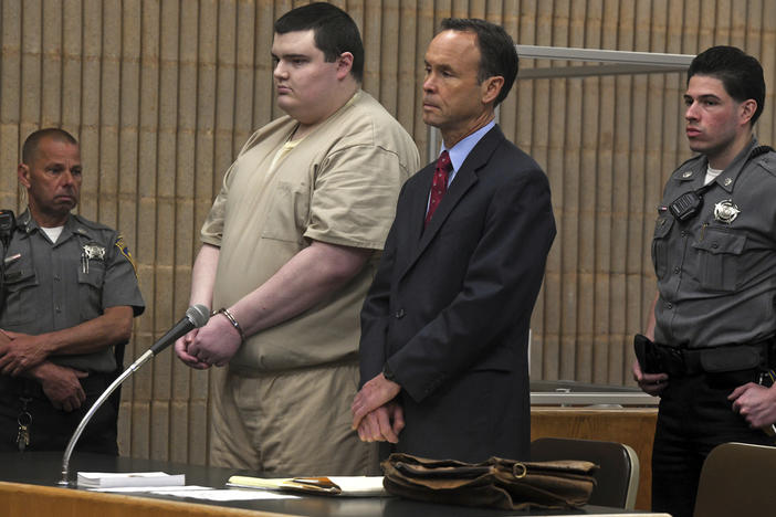 Peter Manfredonia was sentenced to 55 years in prison for killing two people, injuring another, holding a man hostage and kidnapping a woman in 2020.