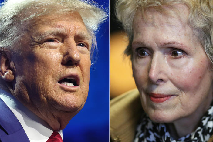 Former President Donald Trump faces a lawsuit from E. Jean Carroll, an advice columnist who says he raped her in a department store in the mid-1990s. Trump denies the allegations.