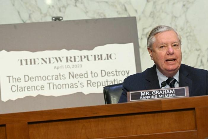 Sen. Lindsey Graham, R-S.C., was among the Republican on the Senate Judiciary Committee who viewed Tuesday's hearing on Supreme Court ethics as an attack on the new conservative Supreme Court supermajority, an attack by Democrats, aided and abetted by the media.