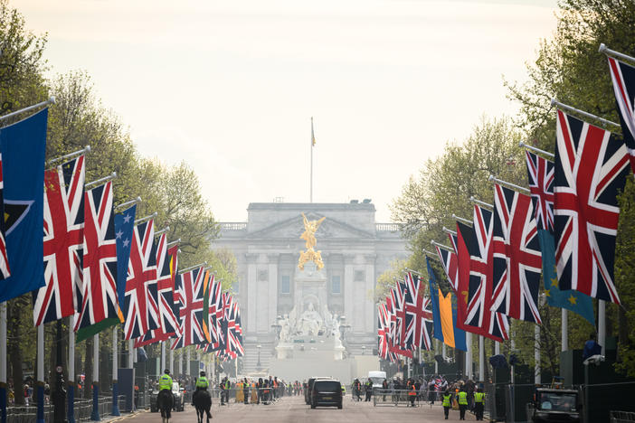 A general view along the Mall toward Buckingham Palace on Thursday in London.